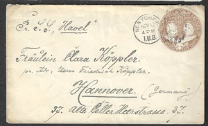 New York, NY I.B.B., 1894 cover entire, 5c U350 Columbus envelope to Germany - Picture 1 of 3