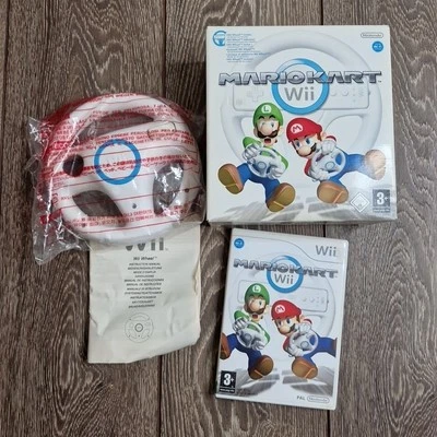 Mario Kart Wii Steering Wheel And Game Boxed - Image 1 of 4