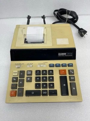 Vintage Casio Calculator DR-115 - New Ribbon & Paper Printing Desktop - Image 1 of 4