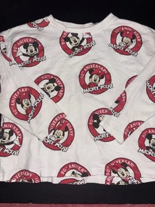 ZARA Vintage 90th Anniversary Children’s Mickey And Minnie Long Sleeve Shirt - Picture 1 of 6