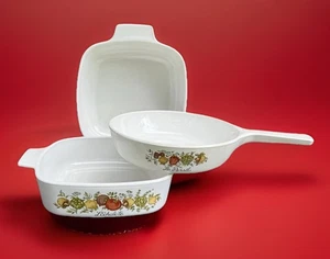 Corning Ware Le Persil LEchalote Spice of Life Set of 2 Casseroles 1 Skillet - Bild 1 von 12