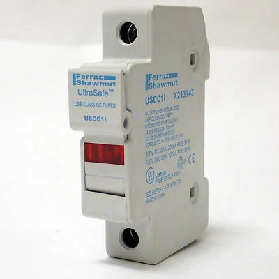 LOT OF 2 FERRAZ SHAWMUT USCC1I X213943 FUSE HOLDERS 600V 30A SP CC ULTRASAFE - Image 1 of 4