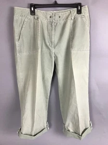 Eddie Bauer Womens Capri Olive Green 14P 14 Petite Super Cute - Picture 1 of 10