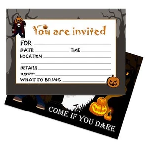 Halloween Party Invitation Card for Kids Adults 12pcs 5"x 7" Halloween Invita... - Picture 1 of 6