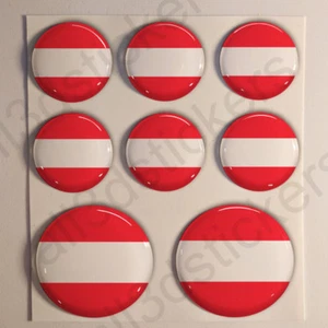 Pegatinas Austria Gel Cúpula Resina 3D Banderas Austria Vinilo Pegatinas Calcomanías Casco - Imagen 1 de 1