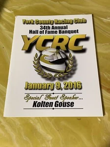 Vintage York County Racing Club Hall of Fame Awards Programs 2016 - Imagen 1 de 1