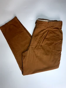 Pantalone chino uomo The House of Bruar W38” L30” R marrone gamba larga 100% cotone - Foto 1 di 10