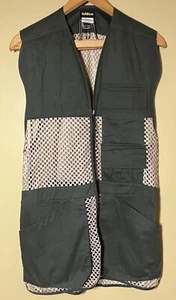Allen Men’s Med/Lg cotton polyester adj waist zip mesh shooting skeet green vest - Picture 1 of 13