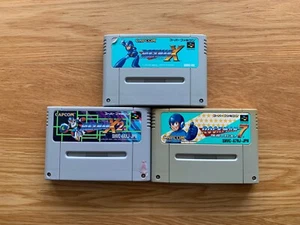 3 Games! MegaMan 7, X & X2 SFC Japan SNES Super Nintendo Famicom Rock Man - Picture 1 of 22