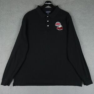 Vintage Super Bowl XXXIV Polo Shirt Mens XL Black Long Sleeve NFL Coca Cola 34