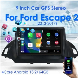 For Ford Escape 2013-2016 9"Car Stereo Radio Android 13 GPS WIFI BT 32GB RDS BT - Picture 1 of 19