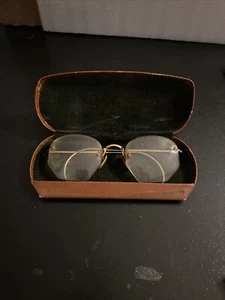 Vintage SHURON 10 12 KGF Wire Rim Eye Glasses with Case, Used - Picture 1 of 8