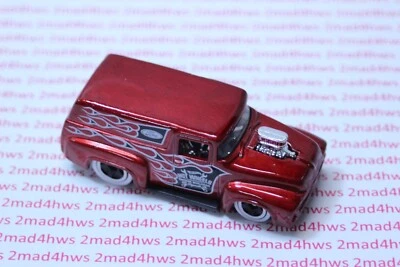 Hot Wheels PACKAGE PULL loose maroon '56 FORD PANEL F-100 hw flames 5 PACK ONLY - Image 1 of 4