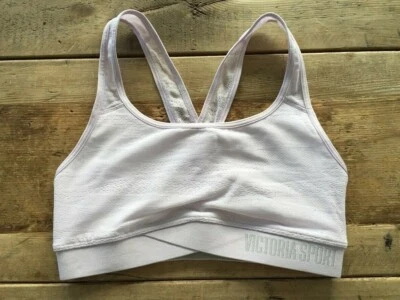 Sujetador deportivo Victoria's Secret púrpura claro malla logotipo PEQUEÑO The Player VS DE COLECCIÓN Foto 1 de 2