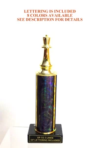 CHESS   TROPHY   CHESS QUEEN  FREE LETTERING   EIGHT COLORS  #2 - Picture 1 of 3