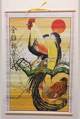 (Rooster) Paper Cane Wall Painting Art Scrolls • 10$
