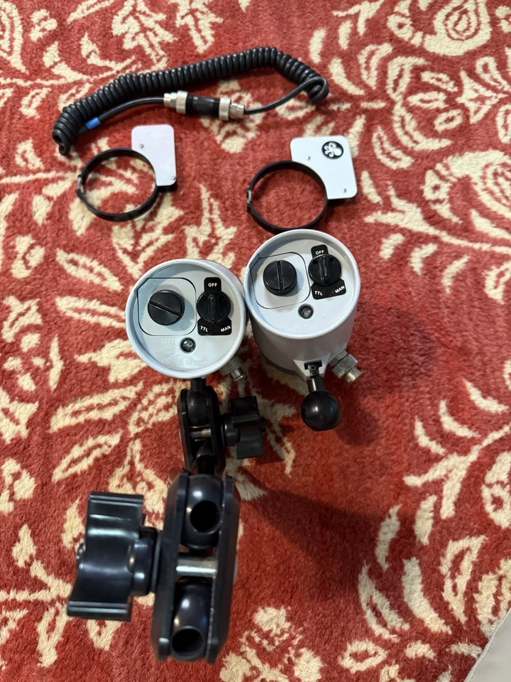 Par de substrobos Ikelite DS50 no probados con 2 difusores y 1 cable de sincronización Foto 1 de 4