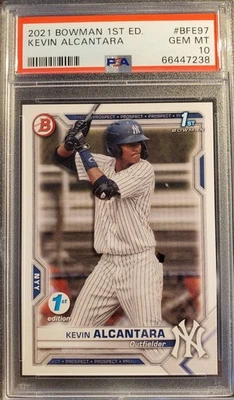 2021 Bowman 1st Edition #BFE97 Kevin Alcantara (1st Bowman Card) - PSA 10 - Image 1 of 2
