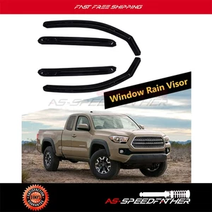 Somke Deflector Window Visor Sun Rain Guard For 05-15 Toyota Tacoma Double Cab - Imagen 1 de 7