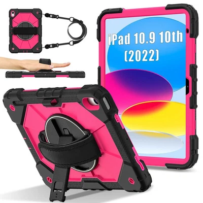 Stand Case Universal For iPad 10.9 2022 10th Rotating Handle Grip Cover Strap - Image 1 of 4