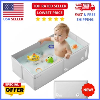 Bañera Plegable Portátil de Viaje Plegable para Bebé para Bebé Niño Pequeño 6M-3Y Foto 1 de 4