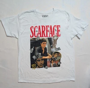 Scarface T-Shirt White Men’s Large Universal Studios Tony Montana Say Hello To - Picture 1 of 7