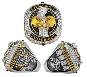 Anillo Campeonato Fútbol Fantasía 2024 Campeón Liga VENDEDOR DE EE. UU. - Imagen 1 de 1