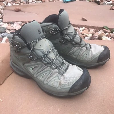 Salomon Botas Mujer 6 Verde X Ultra GTX Contagrip Medio Impermeables Senderismo Zapatos Foto 1 de 4