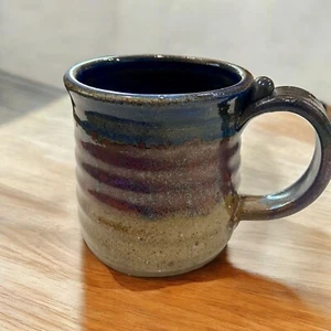 Hand Thrown Ceramic Stoneware Pottery Coffee Mug Tea Cup - Artist Signed 47 - Picture 1 of 6