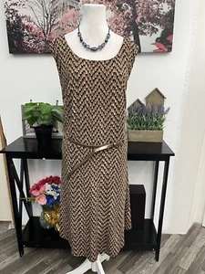 Jessica Howard Women’s Plus Dress Size 22W Sleeveless Belted Waist Zipper Back - Picture 1 of 10