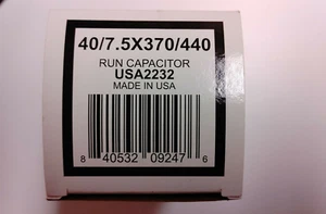 Condensador de funcionamiento redondo AmRad 40/7,5 MFD 370/440 VAC EE. UU.2232 - Imagen 1 de 3