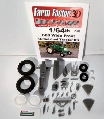 1/64 3D Printed Oliver 660 Wide/Narrow Front Tractor Kit - Image 1 of 2