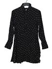 & Other Stories Women's Midi Dress Uk 10 Black Viscose With Rayon Shirt Dress