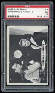 Tarjeta Topps Superman 1966 #03 Superman's Parents PSA 5 - Imagen 1 de 4