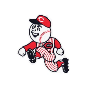 1999-2006 Cincinnati Reds mascota hombre corredor parche de manga camiseta - Imagen 1 de 1