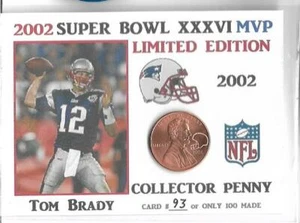 Tom Brady 2002 Limited edition collector penny #d/100 TB BUCCANEERS / PATRIOTS - Picture 1 of 1