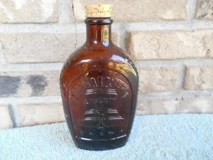 Vintage Log Cabin Brown Syrup Bottle Bicentennial 1776 Embossed Liberty Bell - Picture 1 of 10