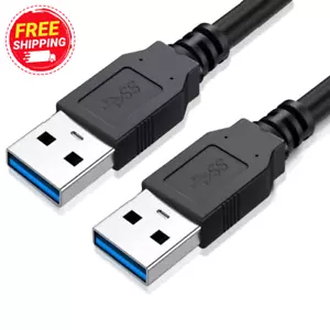 USB to USB Cable 3FT - USB 3.0 Cable USB a to USB a USB Male to Male Double End - Picture 1 of 7