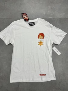 Chucky X Reason Good Guys sz Large Pocket T-shirt Childs play - Picture 1 of 4