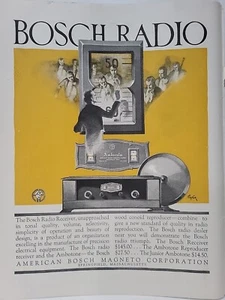 Bosch Radio 1925 Print Ad Colliers American Bosch Magneto Corporation Conductor - Picture 1 of 2