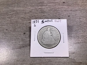 1871-S Seated Liberty Silver Half Dollar from San Francisco Mint-020825-70 - Picture 1 of 4