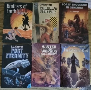 Lot Of 6 CJ Cherryh Hardcover Book Club Editions 1976-1985 Sci-Fi Fantasy - Picture 1 of 11