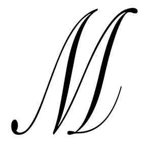 M Monogram Initial Letter Roundhand Font Vinyl Decal Sticker a1939 - Picture 1 of 40