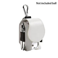 1pc Golf Ball Bag Mini Pocket Leather Golf Ball Storage Bags Metal Button Bag