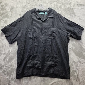 Camisa Cubavera Para Hombres 2XLT Lino Manga Corta Abotonada Guayabera Bolsillos Alta - Imagen 1 de 10
