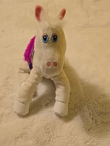 Peluche vintage Tyco Love 'N Hug Horses Clippity-Clop sonidos de trote 1993 rosa - Imagen 1 de 14