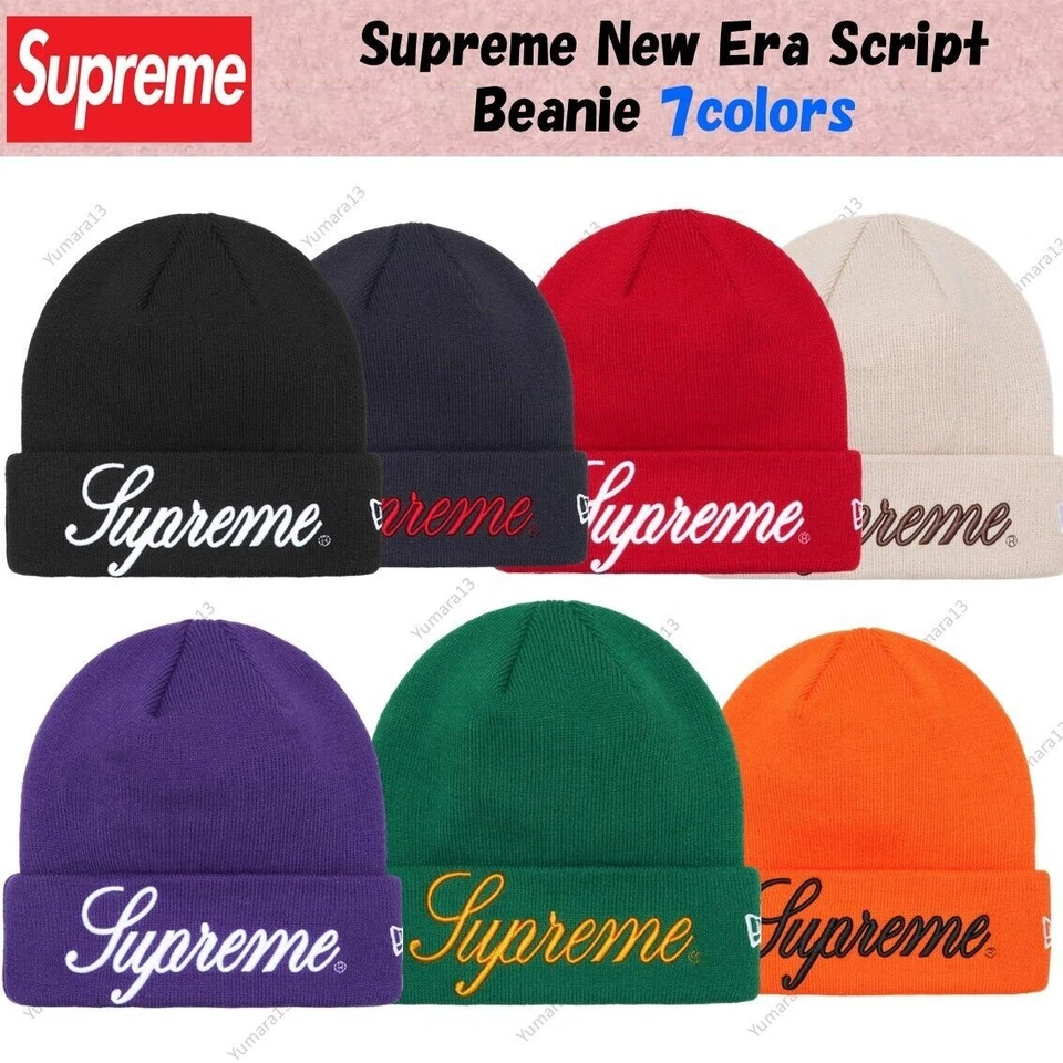 Bonnet Supreme New Era Script 7 couleurs - Photo 1/1
