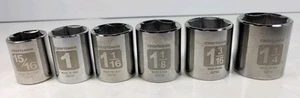 CRAFTSMAN - JUEGO DE 6 ENCHUFES SAE - ACCIONAMIENTO 1/2" - 6 PUNTOS - 15/16" a 1-1/4" - Imagen 1 de 4
