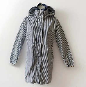 'S MaxMara Trench Regenmantel wendbar Damen Gr. 6 maritim marine schick gestreift - Bild 1 von 18
