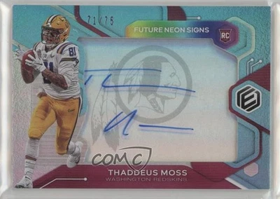 2020 Panini Elements Future Signs Blue /75 Thaddeus Moss #FS-TM Rookie Auto RC - Image 1 of 2